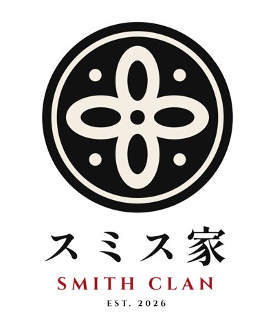 Smith Clan crest, katakana スミス家