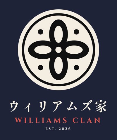 Williams Clan crest, katakana ウィリアムズ家